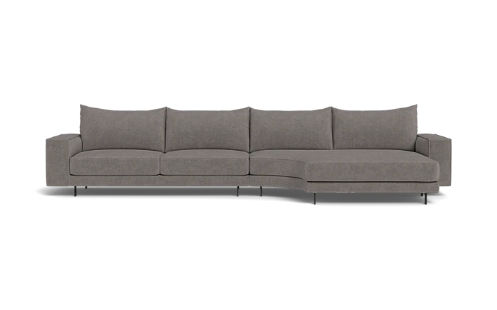 Samba Double Day sofa med rund chaiselong og Pedro arm
